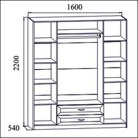 ВМ-06 Шкаф 4-ух створч Гостиная Вега
